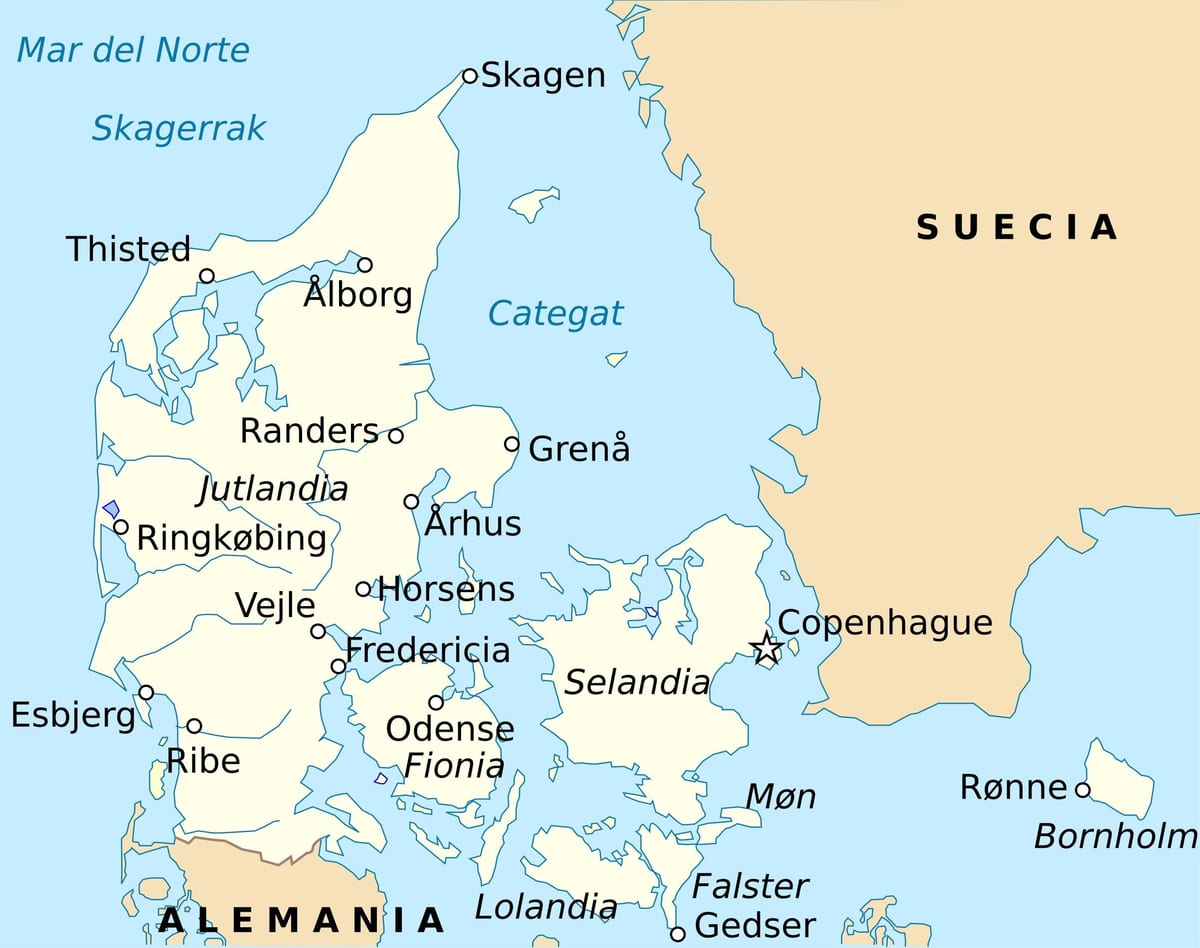 Карта на fredericia данска
