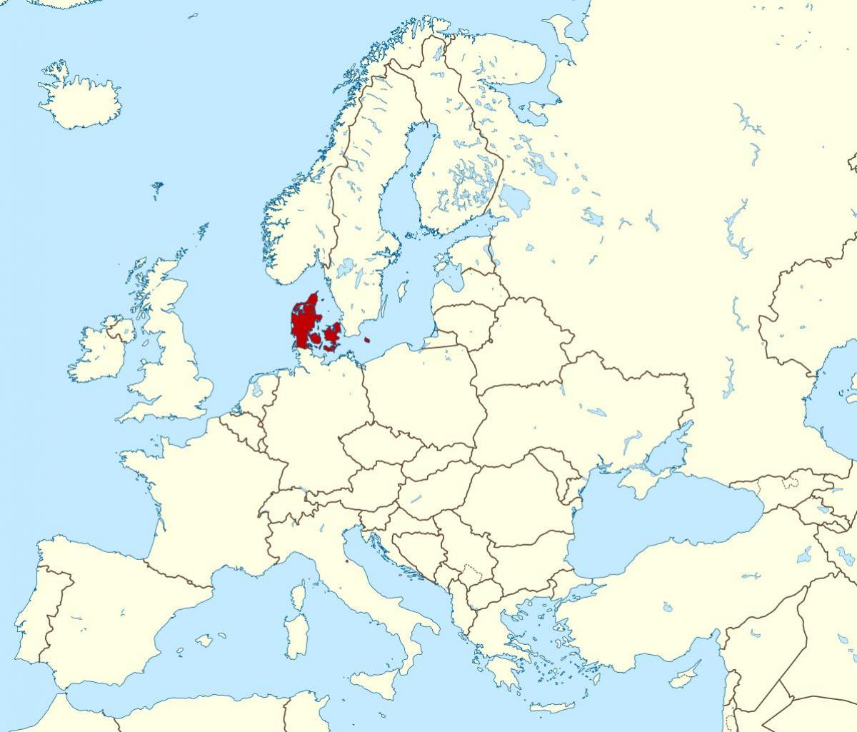мапата на светот покажува данска