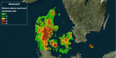 Карта на данска клима 