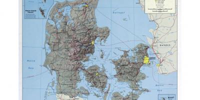 Меѓународниот аеродром во данска мапа